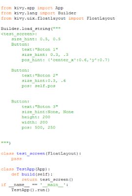 Kivy Layouts に対する画像結果