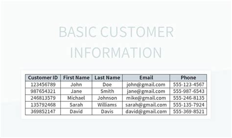 Basic Customer SQL Data に対する画像結果