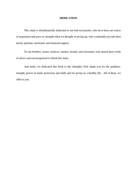 Sample of Dedication for Computer Project에 대한 이미지 결과