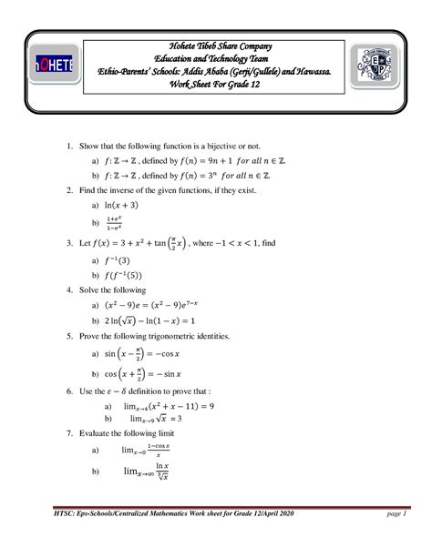 Image result for Grade 12 Worksheet