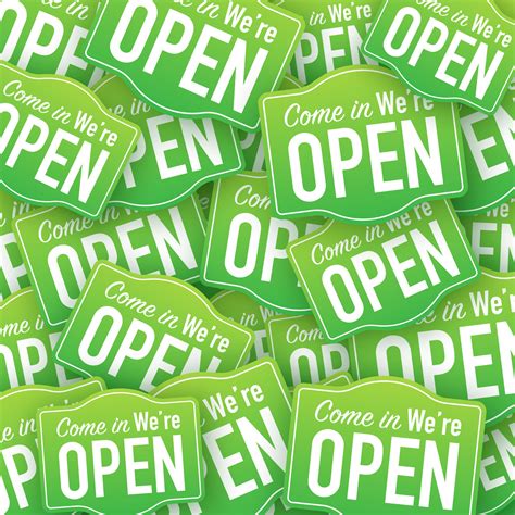 Image result for Come in We Are Open Sign