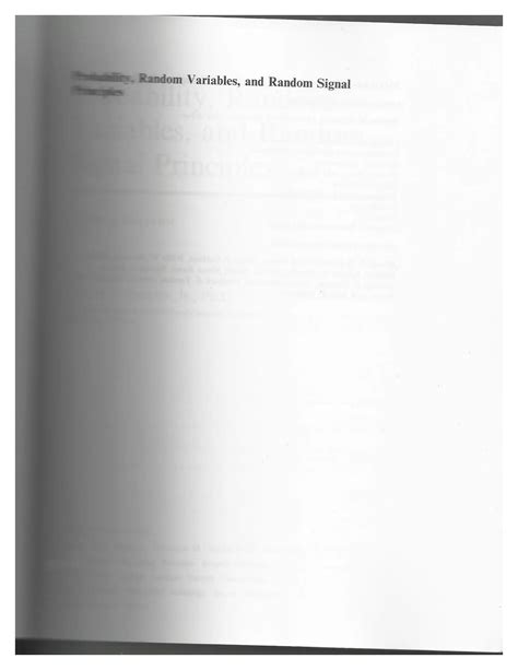 Image result for Probability and Random Processes Peebles