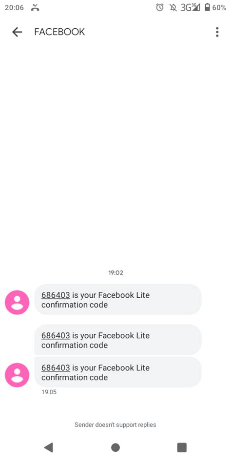 Image result for Facebook Confirmation Code Text