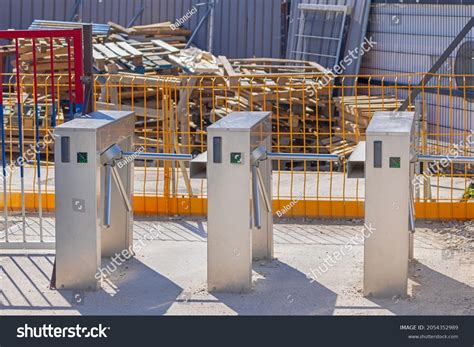 Image result for Example Access Control Area Using Turnstile with an Entrapment Area