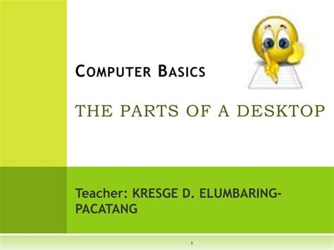 Image result for Basic Parts of a Desktop Computer