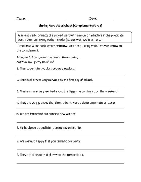 Image result for Subject Complement Worksheet