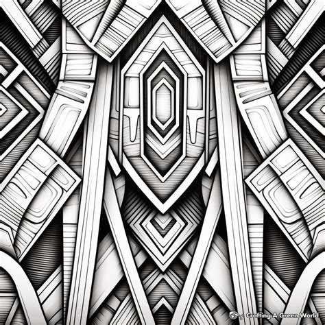 Toradh íomhá ar 3D Abstract Coloring Pages