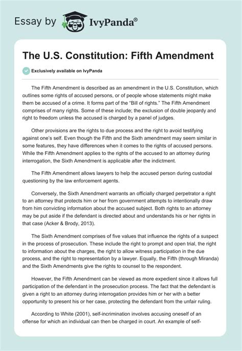 Image result for Constitution 5th Amendment Text