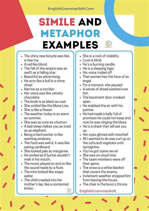 Image result for Figurative Language Simile Examples
