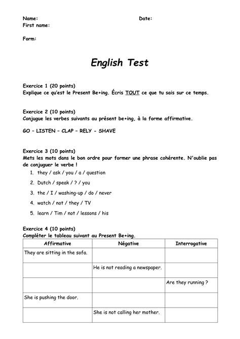 Image result for Anglais Test