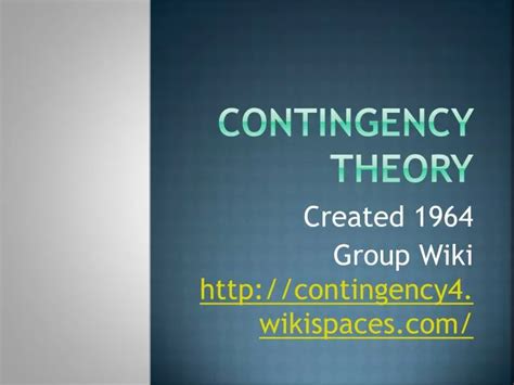Image result for Contingency Theory PowerPoint