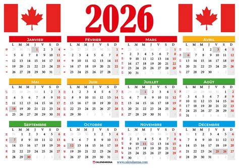 Image result for Calendrier 2026 Québec