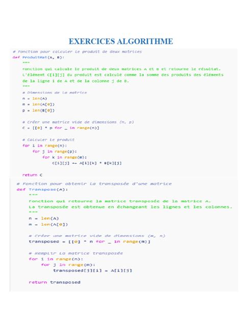 Image result for Exercice En Algorithme