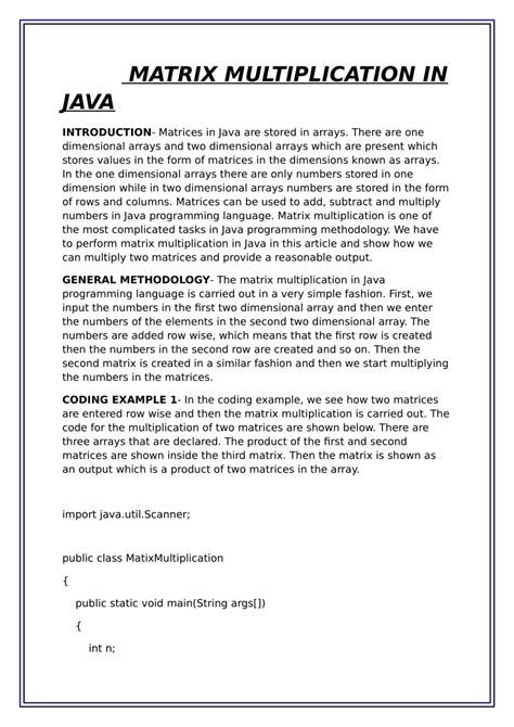 Image result for Matrix Multiplication Algorithm Java