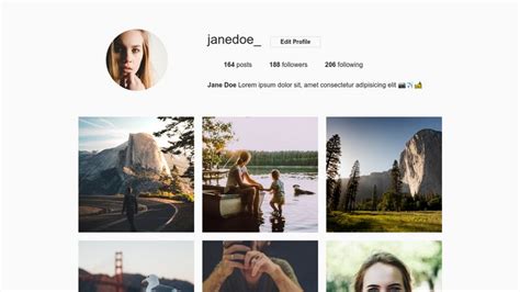 Image result for What Bis the Syntax in Making an Instagram Profile Template Using HTML and CSS