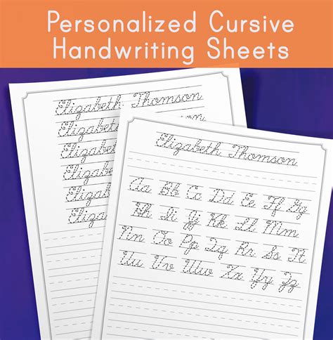Toradh íomhá ar Customizable Cursive Worksheets
