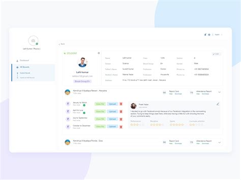 Image result for Student Profile Front End in HTML