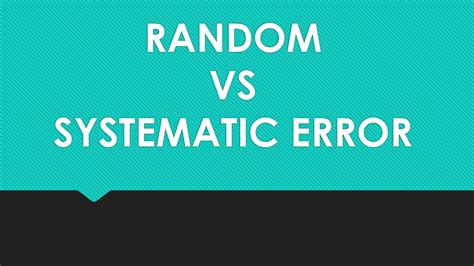 Image result for Random vs Systematic Error