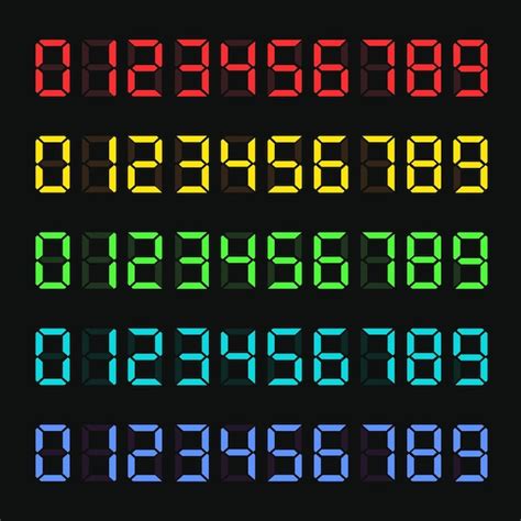 Image result for Vector Numbers LED