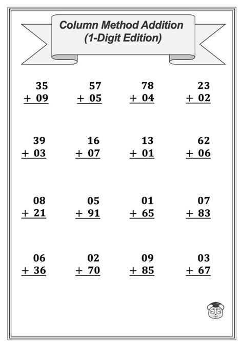 Image result for Column Method Addition Worksheets