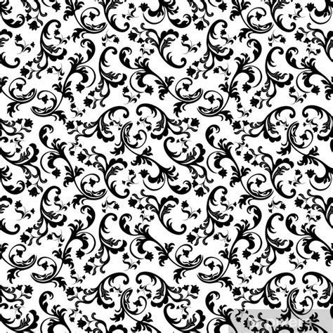 Wall Mural Seamless background baroque style black and white. Vintage ...