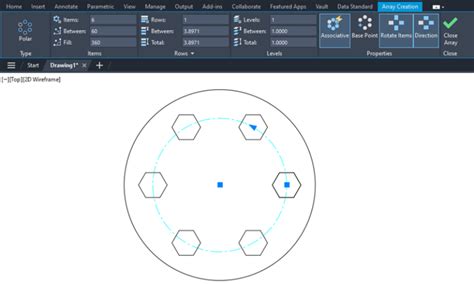 Array AutoCAD Alternating Pattern に対する画像結果