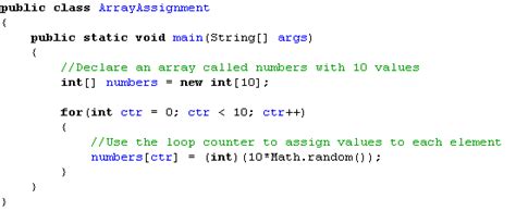 Toradh íomhá ar Assign Array Java