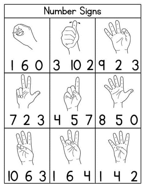 Sign Language Worksheets に対する画像結果