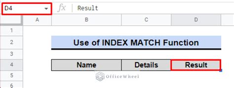 Image result for INDEX/MATCH Formula Google Sheets
