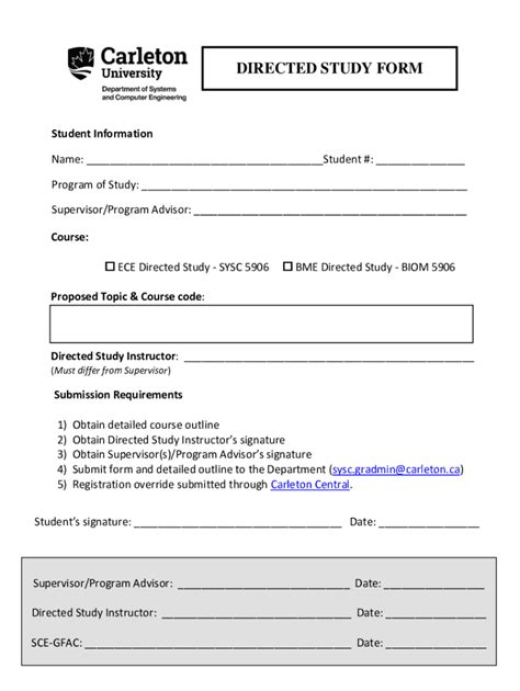 Independent Study Form Examples に対する画像結果