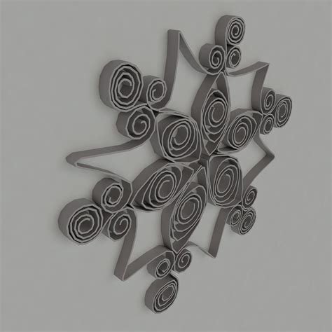 Quilling Snowflakes Grid 03 3d Max