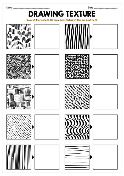 Image result for Drawing Texture Worksheet