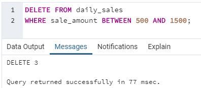 Image result for Delete Rows SQL Statement