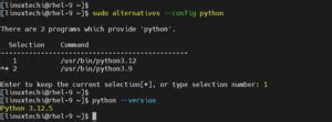 Toradh íomhá ar Switch Python Version
