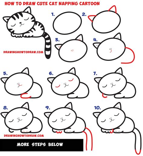 Afbeeldingsresultaten voor How to Draw Cute Cartoon Cats