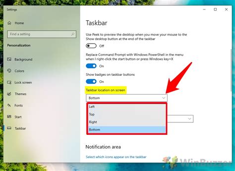 Image result for Taskbar Location On Windows 10