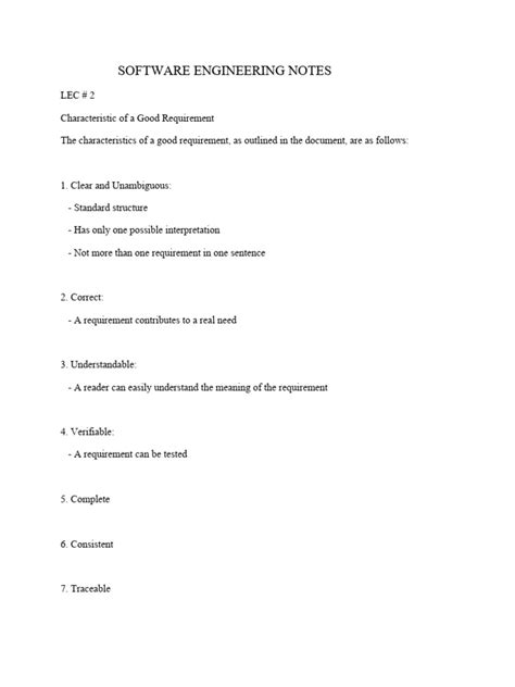 Image result for Software Engineering Short Notes PDF