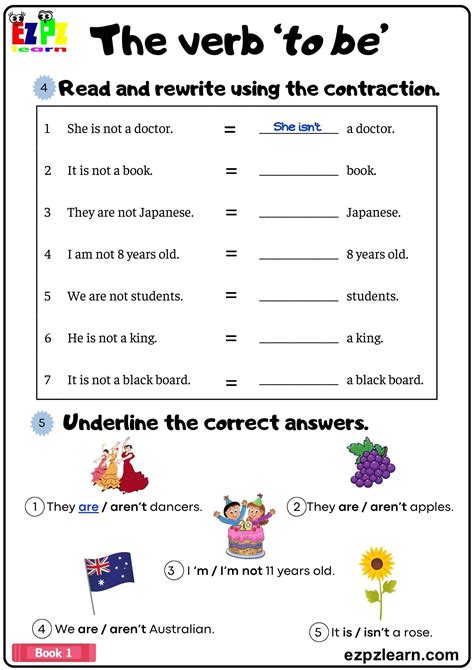 Toradh íomhá ar Simple Present Worksheet Fill In