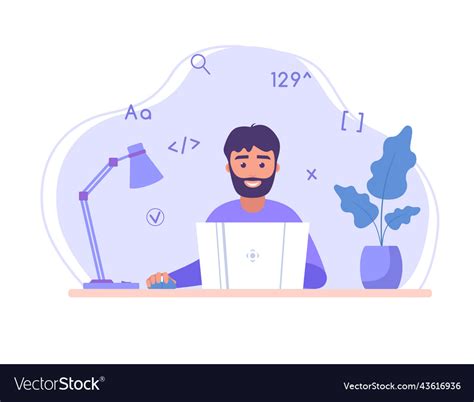 Image result for Man Programming Cartoon Blue Backgorund