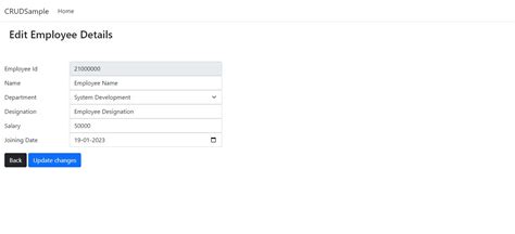 Toradh íomhá ar ASP.NET Core Employee