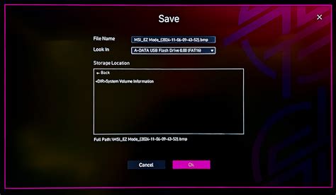Toradh íomhá ar MSI Overclocking Bios