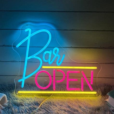 Buy Bar Open Neon Sign Wall Hanging | yourPrint