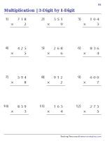 Image result for Multiplying 3-Digit by 1 Digit