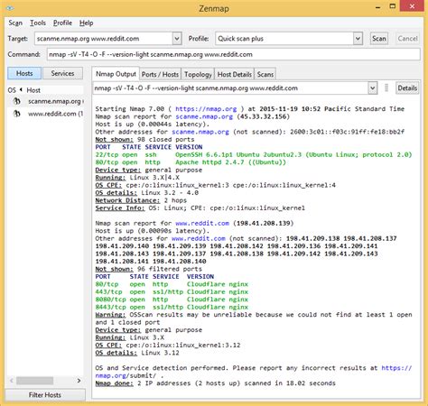 Nmap RHEL Linux に対する画像結果