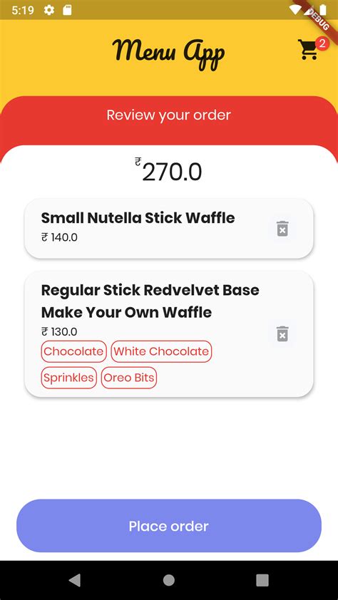 Image result for Simple Menu Order App