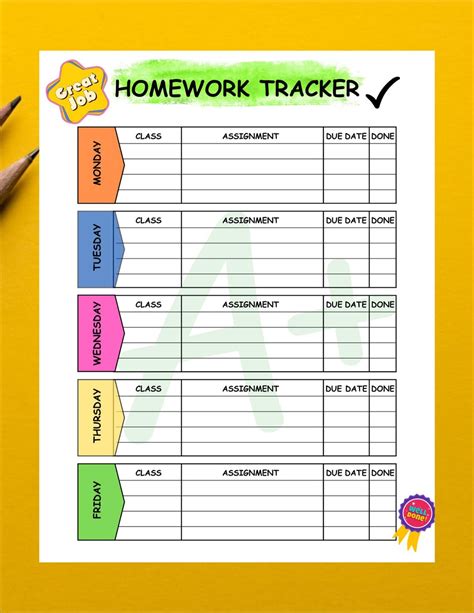 Image result for College Class Outline Homework Tracker
