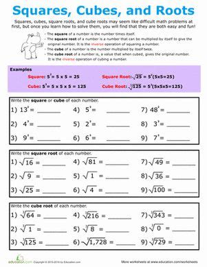 Cubed Root Worksheet에 대한 이미지 결과