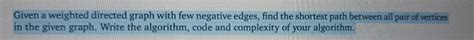 Image result for Negative Edge Weighted Directed Graph