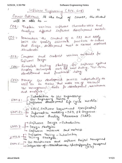 Image result for Software Engineering Notes PDF Download