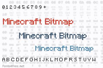 Toradh íomhá ar Minecraft Font Bitmap